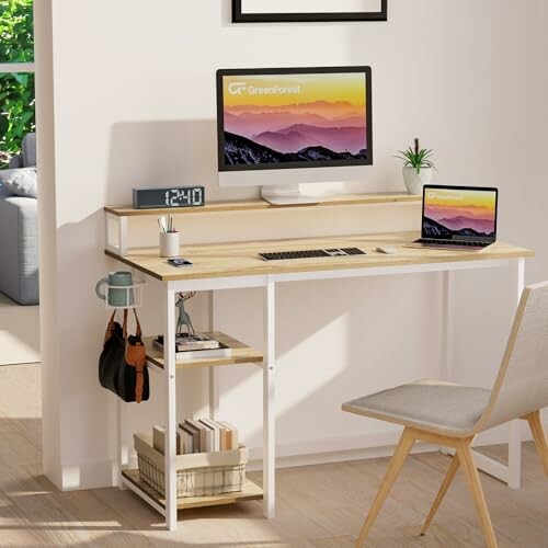 GreenForest Schreibtisch mit Regal