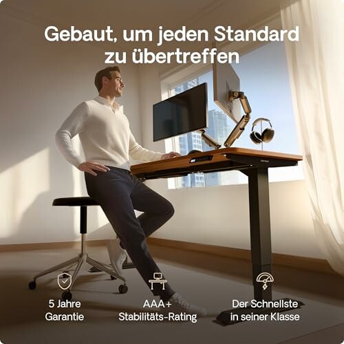 Desktronic HomePro Höhenverstellbarer Schreibtisch