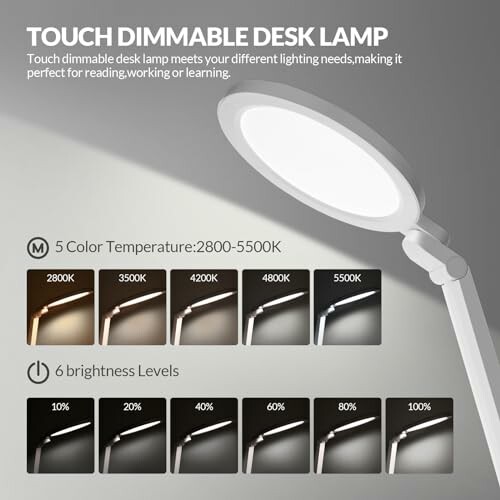 mafiti Schreibtischlampe LED Dimmbar